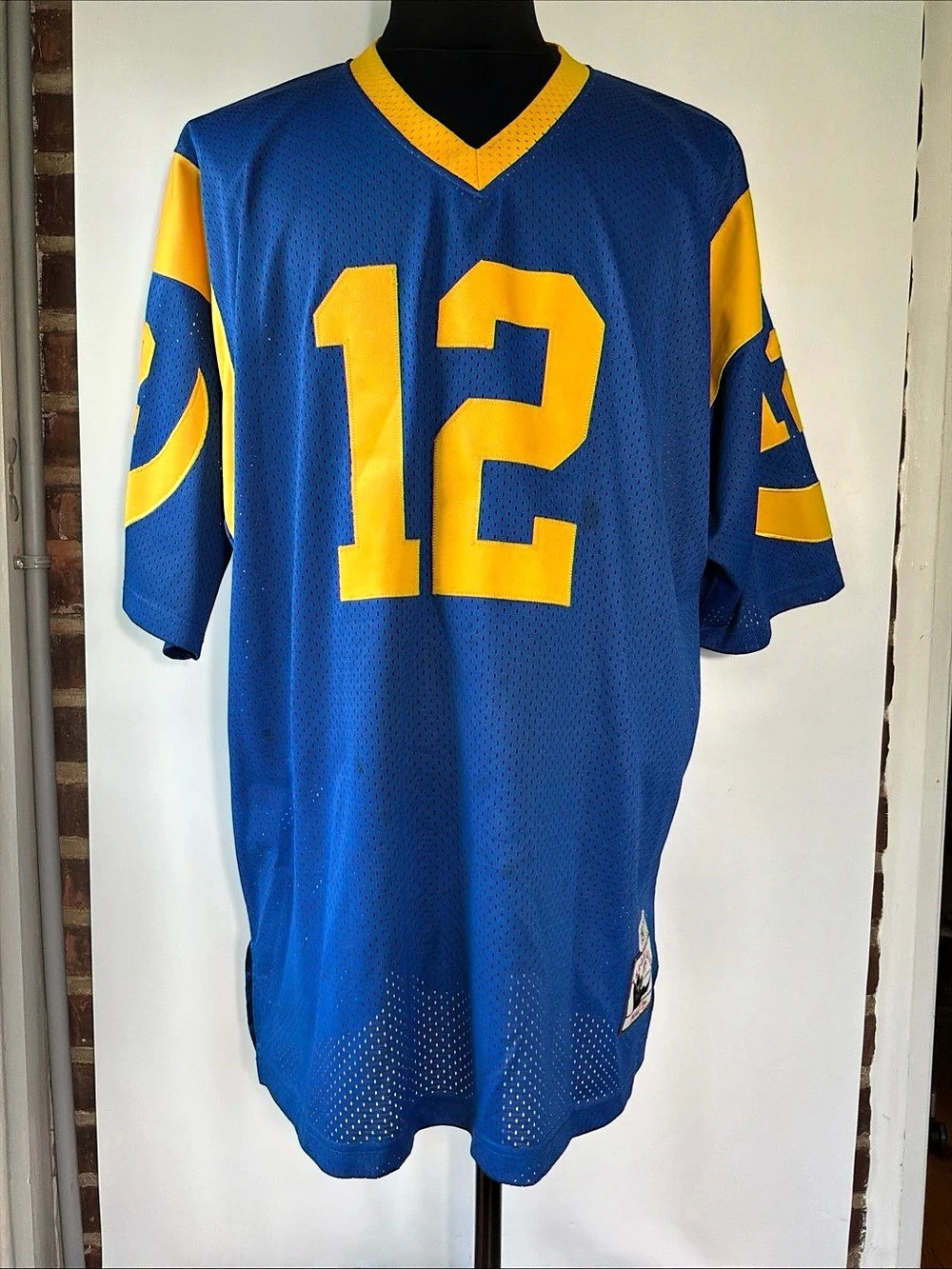 Mitchell & Ness Joe Namath Los Angeles Rams 1977 Throwback Jersey #12 Blue &